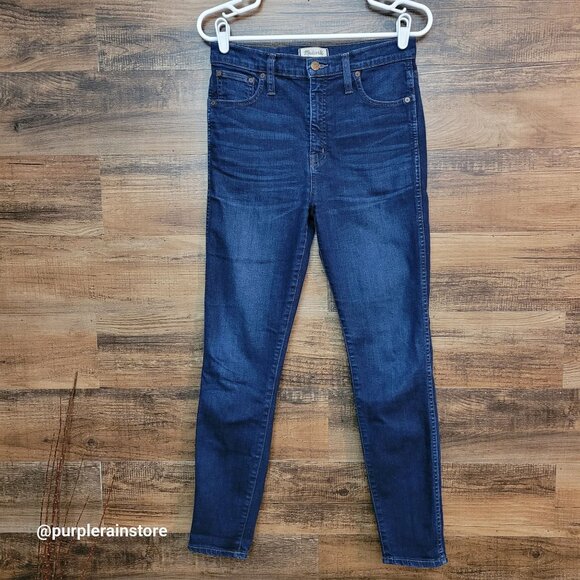 Madewell Jeans 28 High Riser 10" Skinny Skinny Hayes Wash Tummy Control Stretch - Picture 1 of 12